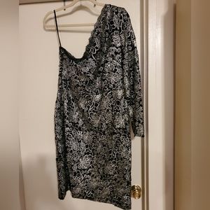 Ralph Lauren Lace One Shoulder Dress